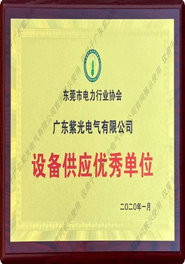 東莞市電力行業(yè)協(xié)會(huì)設(shè)備供應(yīng)優(yōu)秀單位